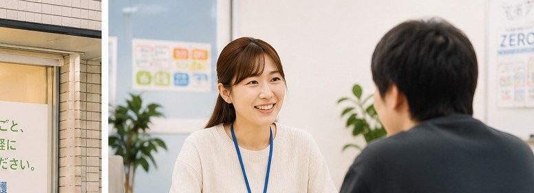 スタッフと利用者の面談シーン
